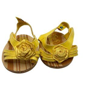Build-a-Bear Doll Clothes Yellow Sandals With Flower Design
